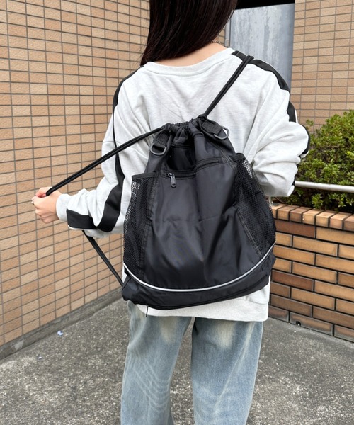 CLEA デイバック リュック メッシュ袋付き 2WAY ナップザック