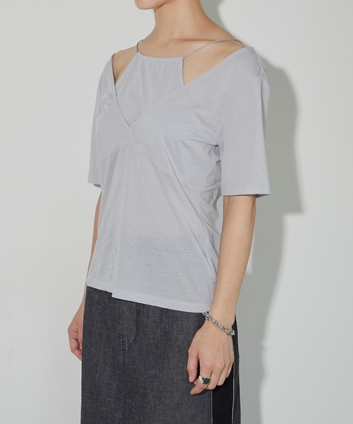 LE CIEL BLEU（ルシェルブルー） tシャツ 半袖 レイヤードTee