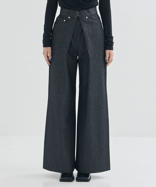 JOHN LAWRENCE SULLIVAN デニムパンツ 34(XL位) 0196224O0024 WASHED DENIM ZIPPED PANTS（デニムパンツ）｜JOHN LAWRENCE