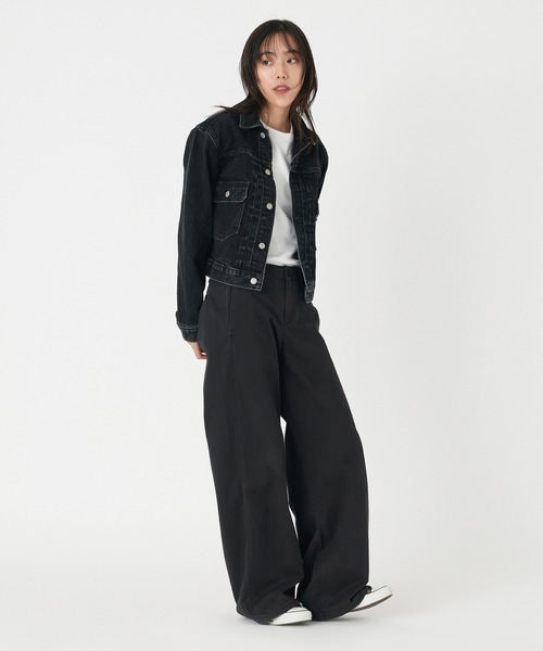 【美品】リーバイス　ブラック　デニムジャケット　トラッカージャケット　L Levi's デニムジャケット gジャン Levi's/リーバイス TYPE II