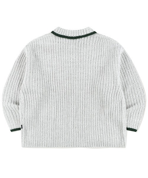 ROMANTIC CROWN★男女兼用 RMTC CLUB KNIT POLO_2色 ROMANTIC CROWN]☆韓国大人気☆RMTC CLUB KNIT POLO