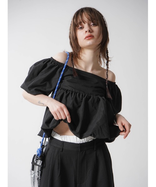ブラウス シャツ PUFF SLEEVE SHORT BLOUSE レディース : ZOZOTOWN