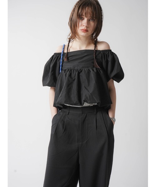ブラウス シャツ PUFF SLEEVE SHORT BLOUSE レディース : ZOZOTOWN