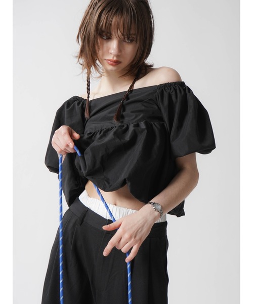 ブラウス シャツ PUFF SLEEVE SHORT BLOUSE レディース : ZOZOTOWN