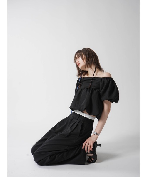 ブラウス シャツ PUFF SLEEVE SHORT BLOUSE レディース : ZOZOTOWN