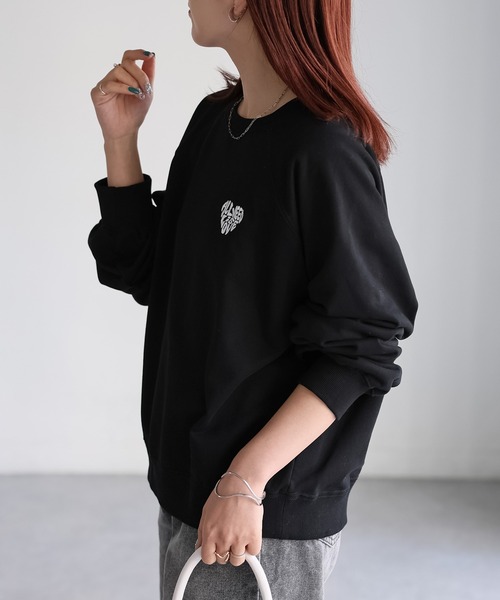 トレーナー スウェット gibous/ギボス/chain heart traine/LHP別注チェーンハートトレーナー レディース L.H.P トレーナー スウェット gibous/ギボス/chain heart traine