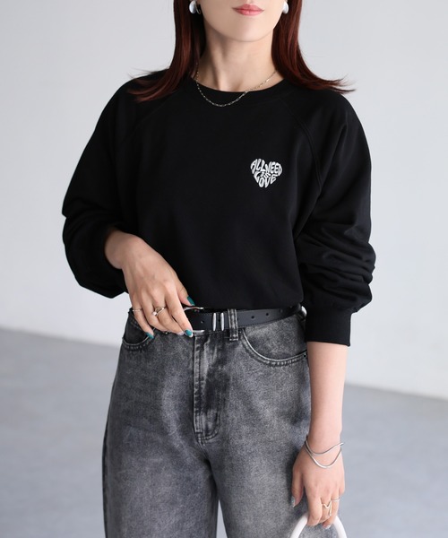 トレーナー スウェット gibous/ギボス/chain heart traine/LHP別注チェーンハートトレーナー レディース L.H.P トレーナー スウェット gibous/ギボス/chain heart traine
