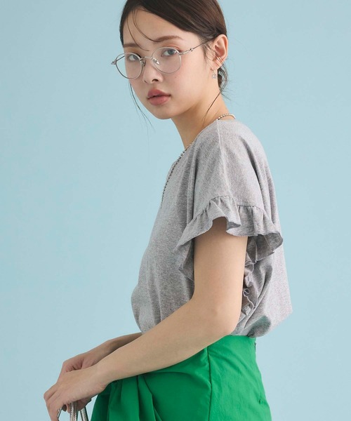 Edit Sheen tシャツ 袖フリルTシャツ レディース : ZOZOTOWN Yahoo!店