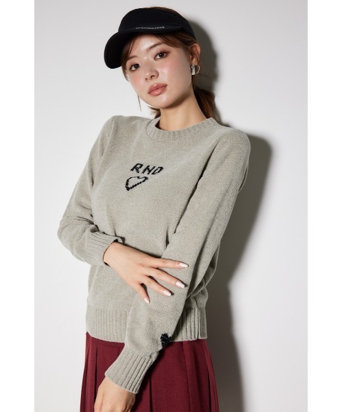 リエンダ（rienda）/【RIENDA GOLF】バストロゴモールニットトップス RIENDA GOLF（リエンダ ゴルフ） ニット セーター 「RIENDA GOLF