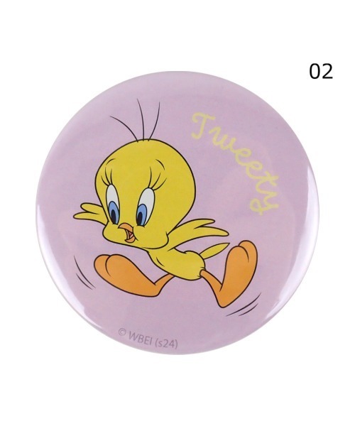 flapper_bags コンパクトミラー LOONEY TUNES×Flapper Tweety缶バッチ