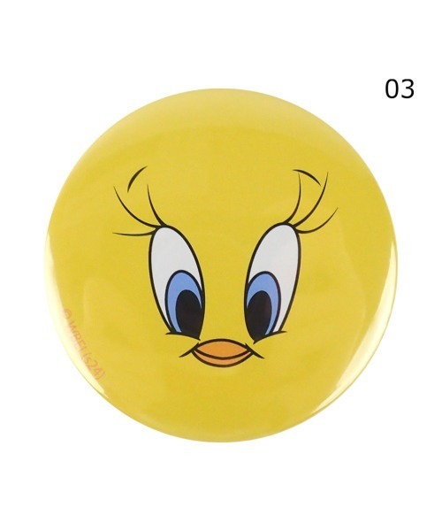 flapper_bags コンパクトミラー LOONEY TUNES×Flapper Tweety缶バッチ