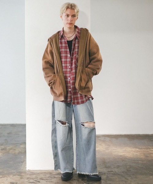 Shoowtime（ショウタイム） パーカー ピグメントダイオーバーサイズ裏