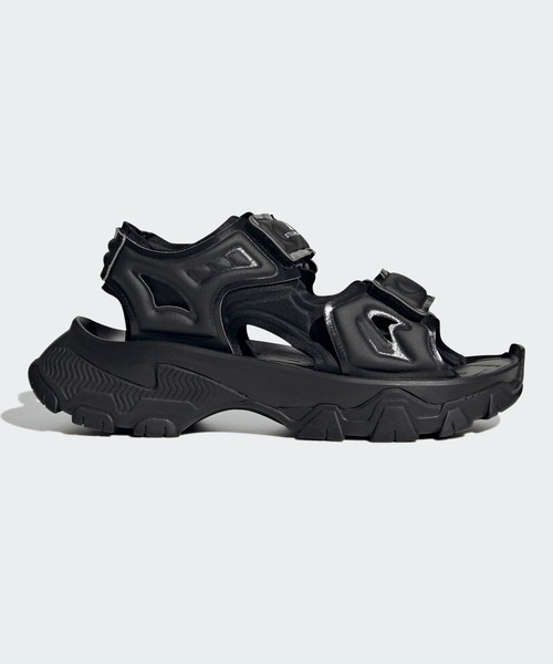 STELLA McCARTNEY × adidas ブラック スポーツサンダル 中古・古着通販】adidas by stella McCartney (アディダス バイ
