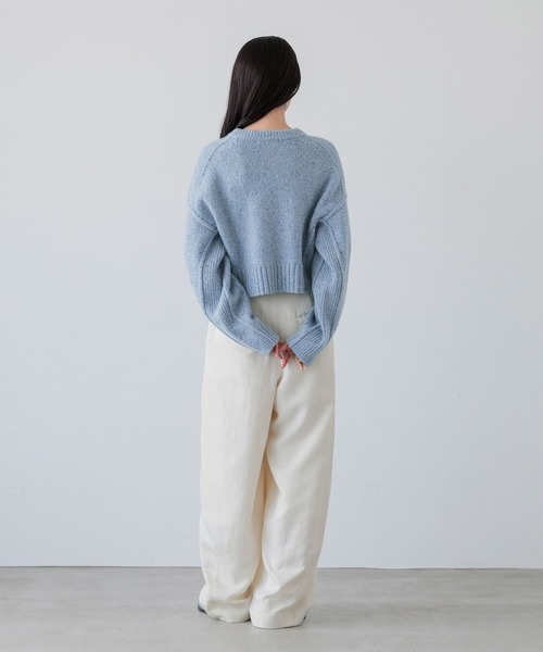 ニット セーター MIXネップクロップドプルオーバー 148850