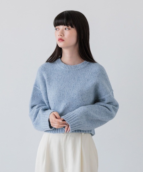 ニット セーター MIXネップクロップドプルオーバー 148850