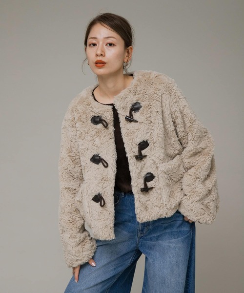 URBAN RESEARCH ファーコート URBAN RESEARCH Sonny Label コート アウター ノーカラー