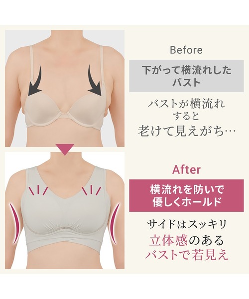 BRADELIS NewYork ブラジャー ゆきねえ365綿混モアらく快適フル