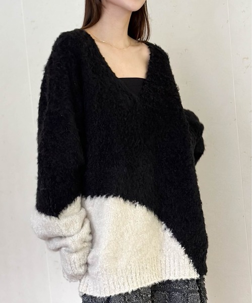 Per sist ence（パーシエンス） ニット セーター ブークレー3G起毛加工