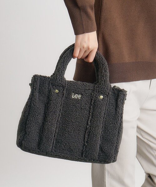 Lee（リー） トートバッグ 「Lee別注」ボアスクエア2WAYトート