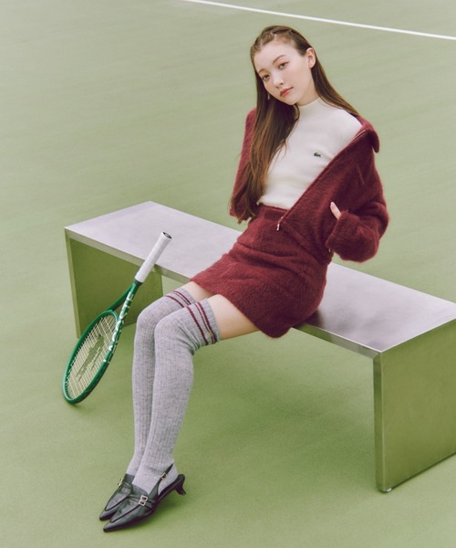 LACOSTE ニット LACOSTE/ハイネックリブニットプルオーバー レディース 