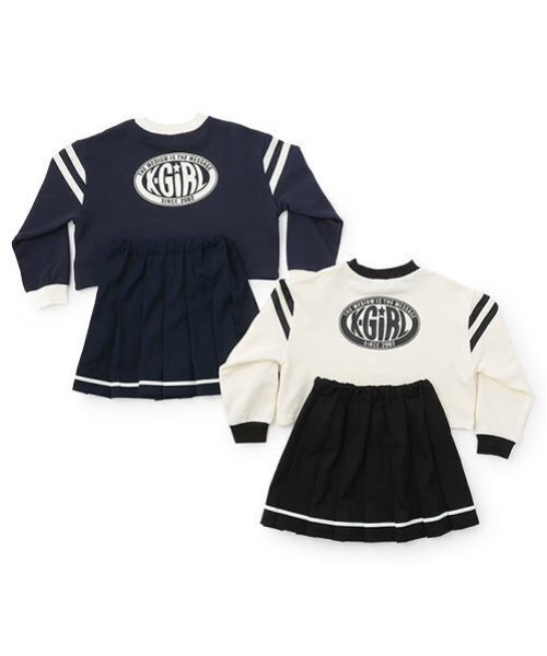 X-girl　130セット X-girl Stages（エックスガールステージス） セットアップ オーバル