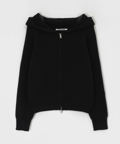 BLACKUP パーカー 「MADE」 カメディソフトフードニットジップ