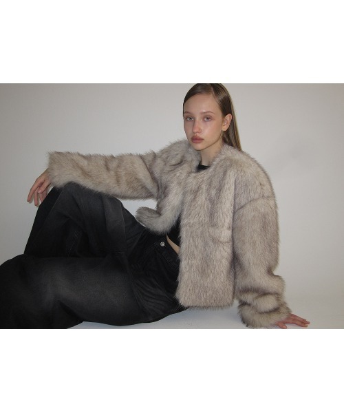 BLACKUP ファー ジャケット BLACKUP（ブラックアップ）の「[MADE] オリオンカラーファージャケット