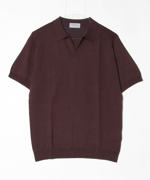 ポロシャツ JOHN SMEDLEY / SYRES コットン スキッパーポロシャツ メンズの画像