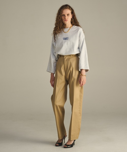 kha:ki/カーキ EMBROIDERY SWEAT SHIRTスウェット kha:ki（カーキ） トレーナー スウェット エンブロイダリースウェット