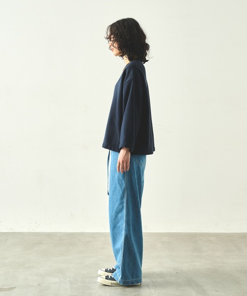 kha:ki/カーキ EMBROIDERY SWEAT SHIRTスウェット kha:ki（カーキ） トレーナー スウェット エンブロイダリースウェット