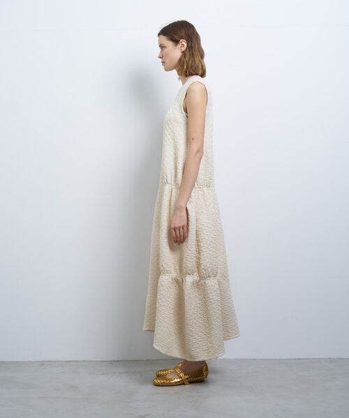 LANVIN en Bleu ワンピース ジャガードニットフレアワンピース