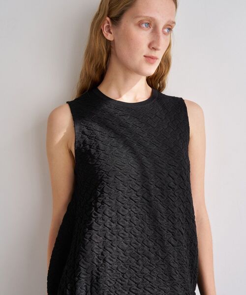 LANVIN en Bleu ワンピース ジャガードニットフレアワンピース