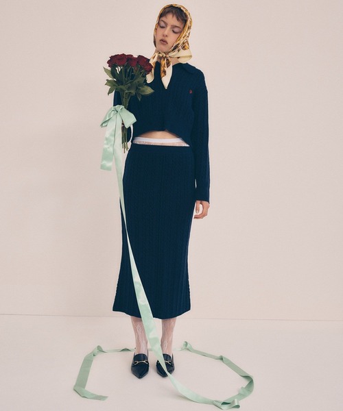 VIS（ビス） スカート 「DILIGENCE PARLOUR」VIS別注モデルローズ刺繍