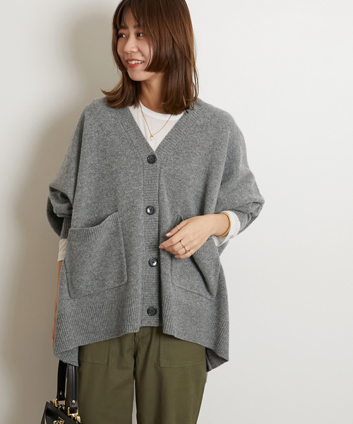 relume カーディガン Fサイズ ブラウン・グレー relume カーディガン Fサイズ ブラウン・グレー