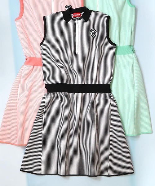 archivio ワンピース 「LADIES」ストライプノースリワンピース