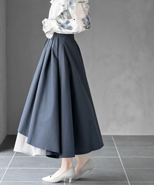 【再入荷】素敵 アシンメトリー ひざ下スカート チュール チュールアシメスカート | AND ON JIONE STORE（アンドオン