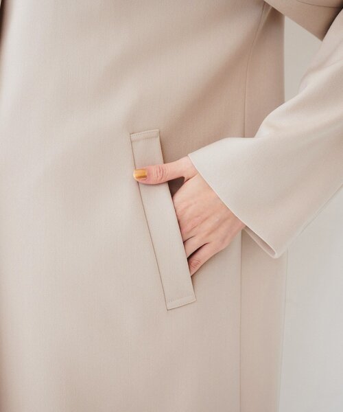 UNTITLED（アンタイトル） ノーカラーコート コート ダブルクロス ノー