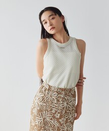 タンクトップ ノースリーブ 「EMMEL REFINES」EM シャーリング ジャカード タンクトップ レディース｜ZOZOTOWN Yahoo!店
