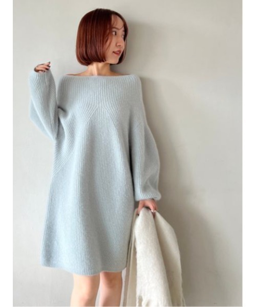 SNIDEL（スナイデル） ニットワンピース FREE ライトブルー レディース