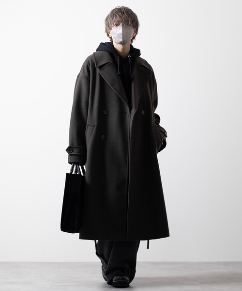 CLELのダブルチェスターコート CLEL（クレイル） チェスターコート S ダークブラウン メンズ