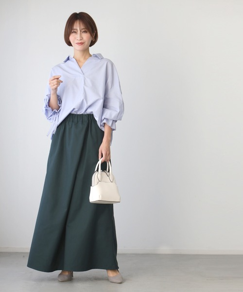 Ehre style（エーレスタイル） パンツ 斜めタックでぽっこりお腹隠し