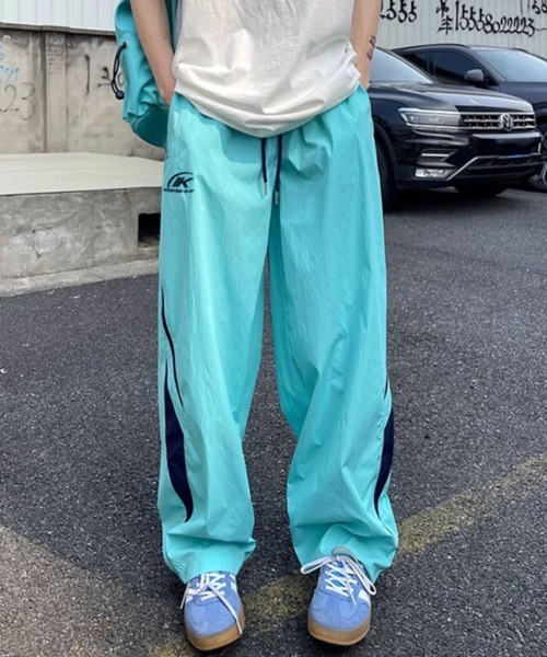 パンツ saka CERCA パンツ 「NOWLE」サイドライン ワイド シャカシャカ メンズ