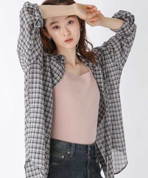ブラウス シャツ GREY LABEL シアーコットンボイルシャツ レディース メンズ GREY LABEL シアーコットンボイルブラウス(トップス