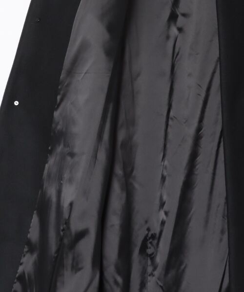 【美品】アンスリード　UN3D.　バイカラーコクーンコート　ノーカラー　黒　38 UN3D.（アンスリード） ノーカラーコート 38 ブラック レディース