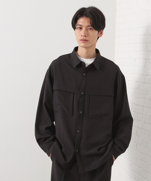 THE SHOP TK シャツ ダブルポケットシャツ「セットアップ可/洗濯機OK