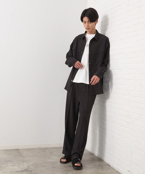 THE SHOP TK シャツ ダブルポケットシャツ「セットアップ可/洗濯機OK