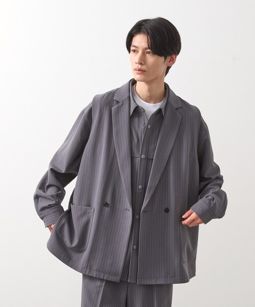 THE SHOP TK シャツ ダブルポケットシャツ「セットアップ可/洗濯機OK