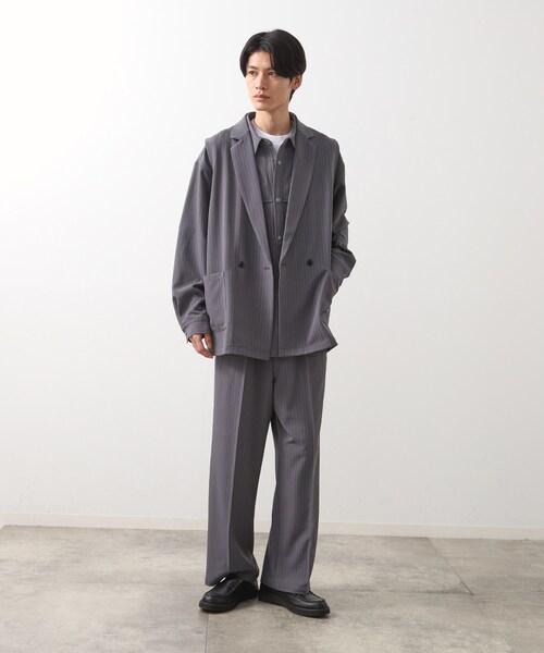 THE SHOP TK シャツ ダブルポケットシャツ「セットアップ可/洗濯機OK