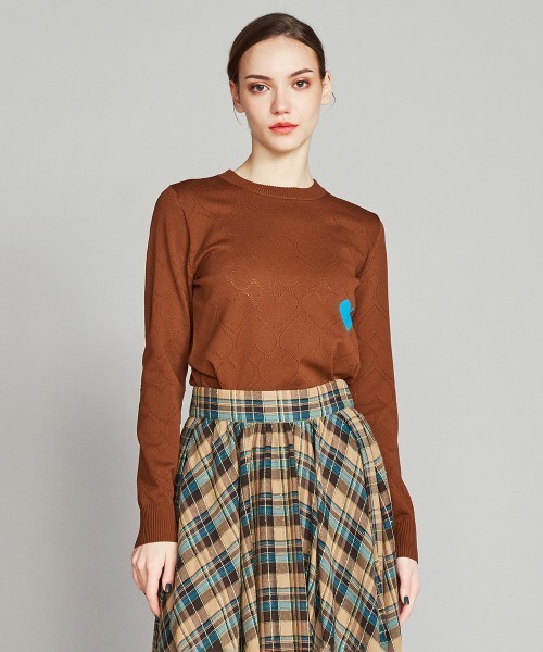 「DOUBLE STANDARD CLOTHING」 長袖ニット 38 ブラウン レディース DOUBLE STANDARD CLOTHING 「DOUBLE CLOTHING」 長袖ニット 38