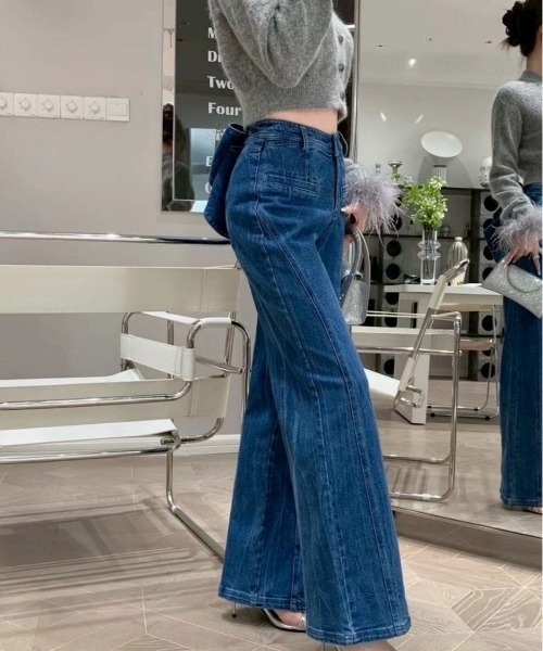 VIBGYOR ジーンズ デニム デニムパンツ 「LAMPOON」バックリボン